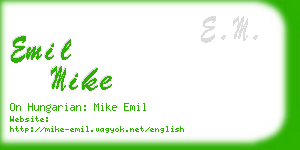 emil mike business card